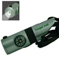 Light Up 7-in-1 Survival Whistle w/ LED (Green & Black)